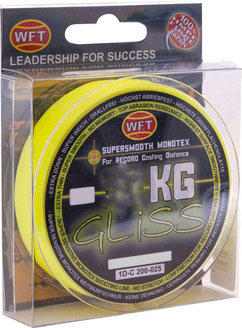WFT Gliss Monotex 300m Yellow Fishing Line