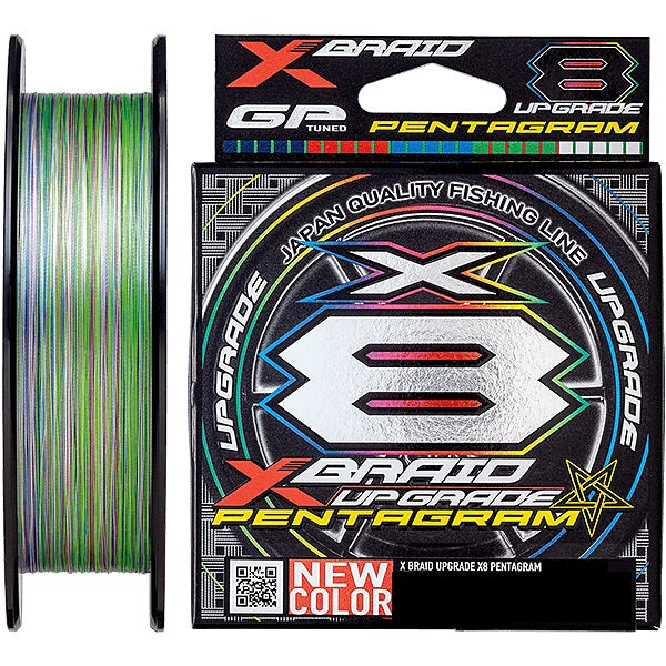YGK X-Braid Upgrade X8 Pentagram Braided Line Multi Colour 150m